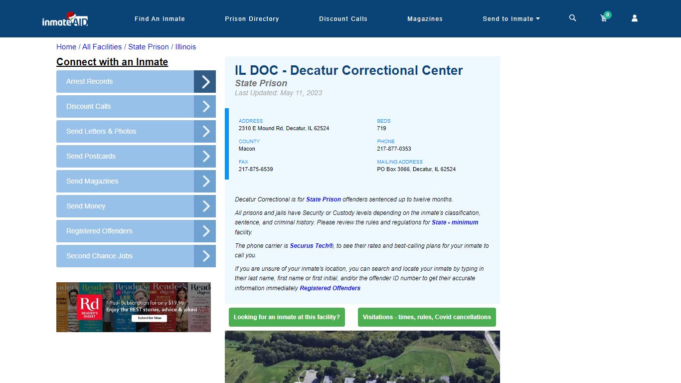 IL DOC - Decatur Correctional Center & Inmate Search - Decatur, IL